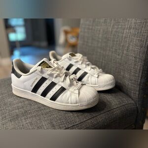 Adidas Superstar White and Black Sneakers